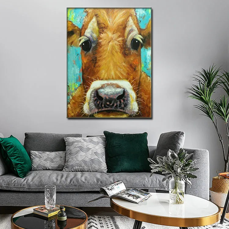 Art Cow Animal Wall Print Poster Picture