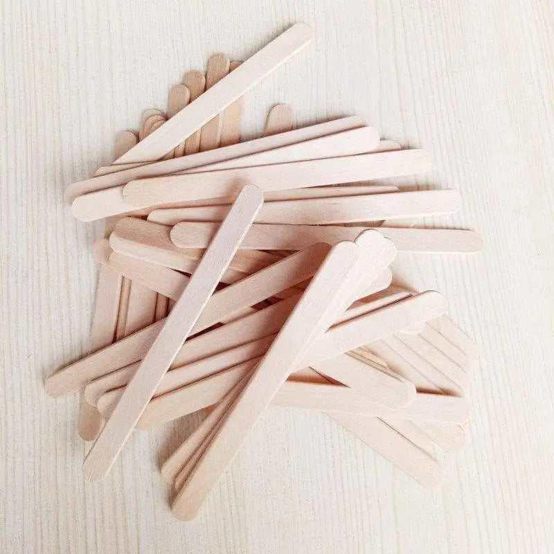 50pcs wooden popsicle sticks for ice cream making and other crafts