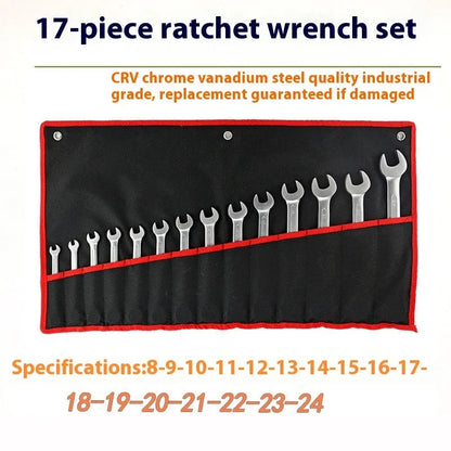 Movable Head Ratchet Wrench Combination Set Of 12 Pieces