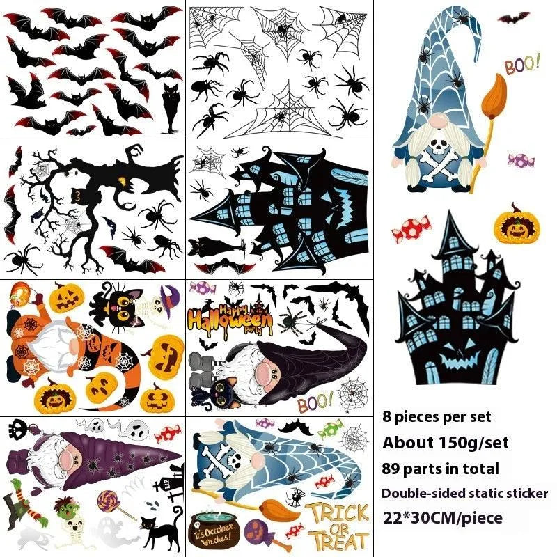 Halloween Party Decoration Stickers Pumpkin Lamp Spider Ghost