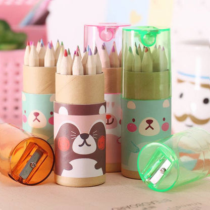 Cartoon 12 Color Pencil Children's Gift Student Stationery