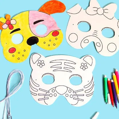 Blank Paper Card Mask Hand Drawn