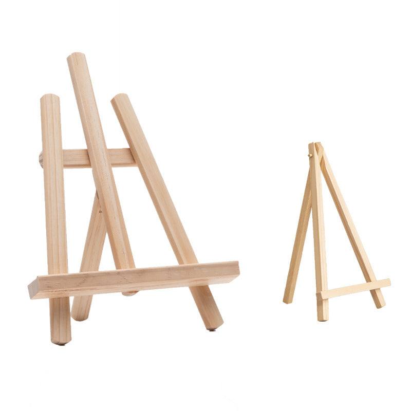 Portable Wooden Easel Stand for Phones and Tablets with Storage Desk Design