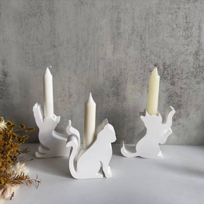 Silicone Animal Candlestick Plaster Mold