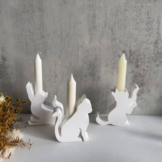 Silicone Animal Candlestick Plaster Mold