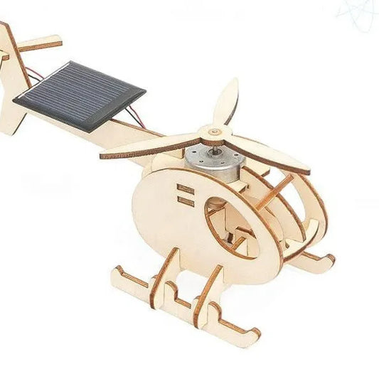 Modelo feito à mão de helicóptero solar de personalidade da moda