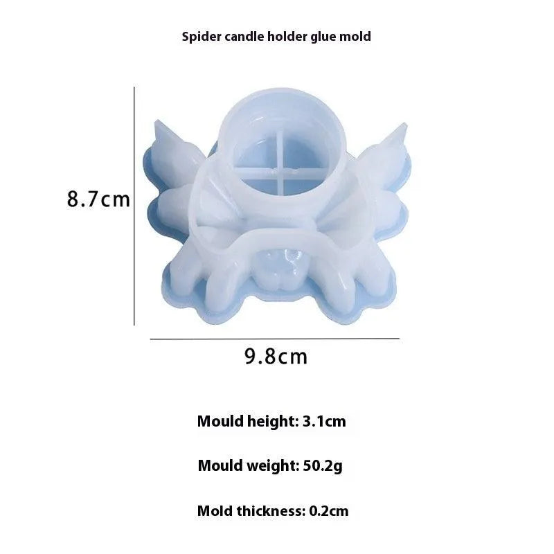 Halloween Spider Candlestick Epoxy Mold – Create Spooky Candle Holders