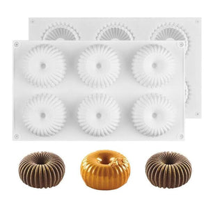 6 - piece Donut Cake Food Easily Removable Mold High Temperature Baking Mold - DiyCraftsProject