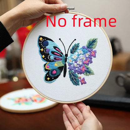 Embroidery Butterfly Painting Diy Material Bag