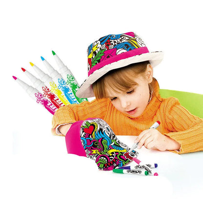 Customizable Graffiti Hat and Slippers Painting Toy Set for Kids