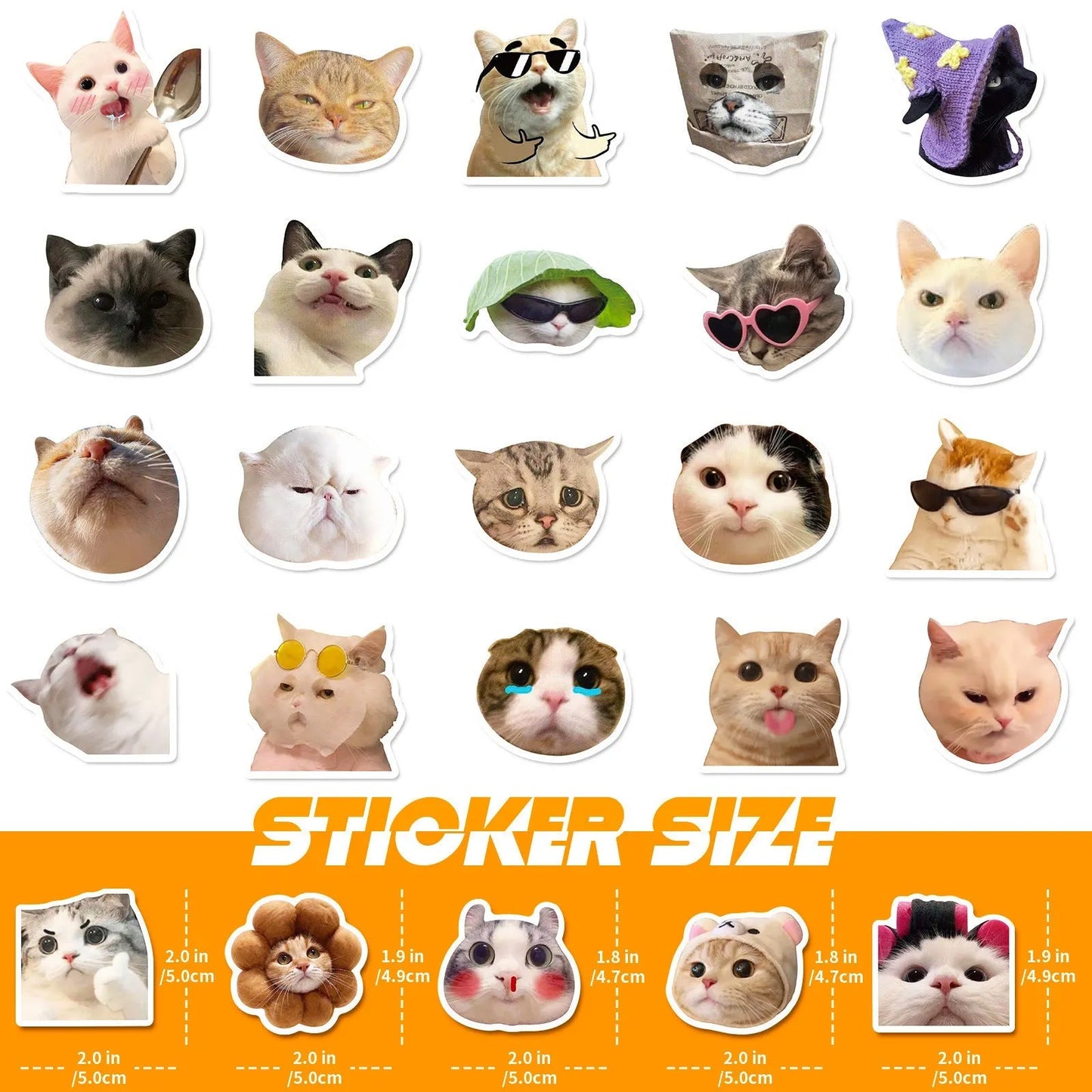 Fashion Statement Cat Graffiti Stickers