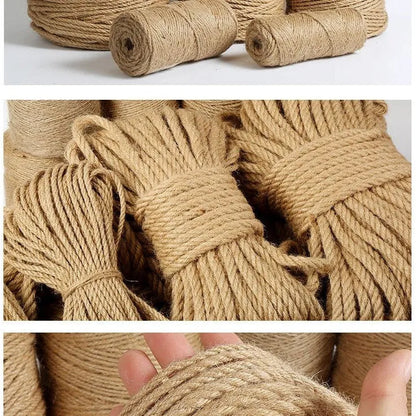 Spezielle Boutique-Jute-Seil-handgestrickte mongolische Blumenkorb-Tasche