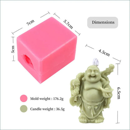 Three-dimensional Aromatherapy Buddha Statue Candle Mould