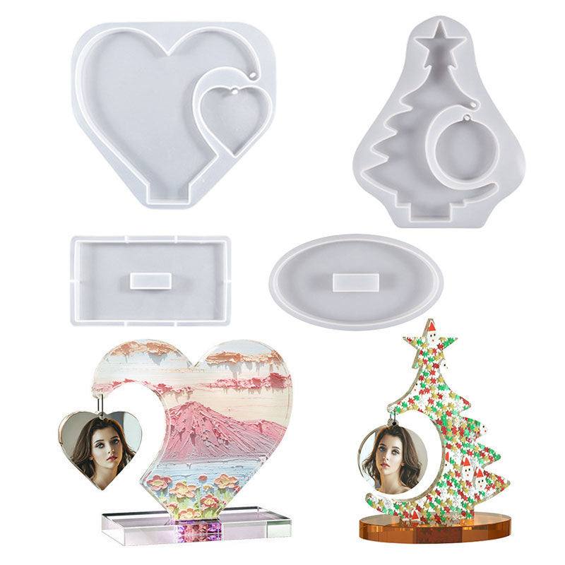 Resin Diy Christmas Tree Photo Frame Epoxy Mold