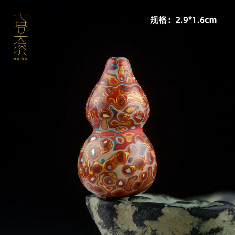 Cuentas grandes de pintura del Tíbet, cuentas con formas especiales, cuentas de Buda con tornillo, laca Fuzhou hecha a mano, no patrimonial