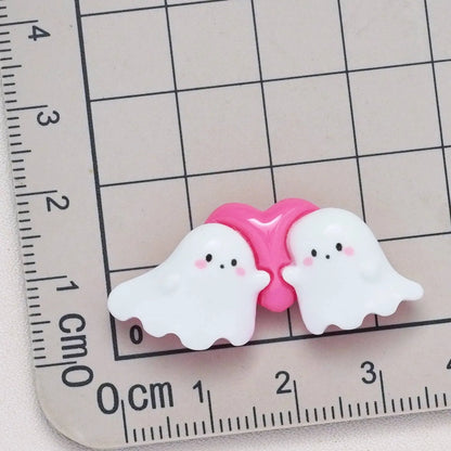 Halloween Pumpkin Cartoon Resin Cabochon Pendants – DIY Ornament Accessories for Halloween Crafts