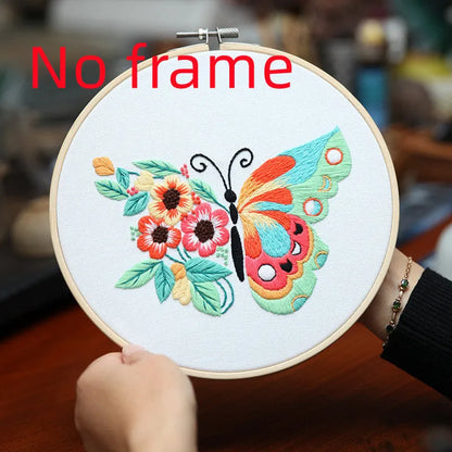 Embroidery Butterfly Painting Diy Material Bag