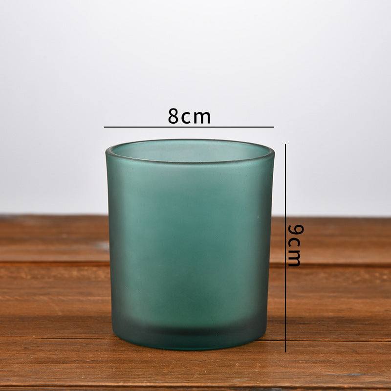 Brown Frosted Lid DIY Glass Candle Cup