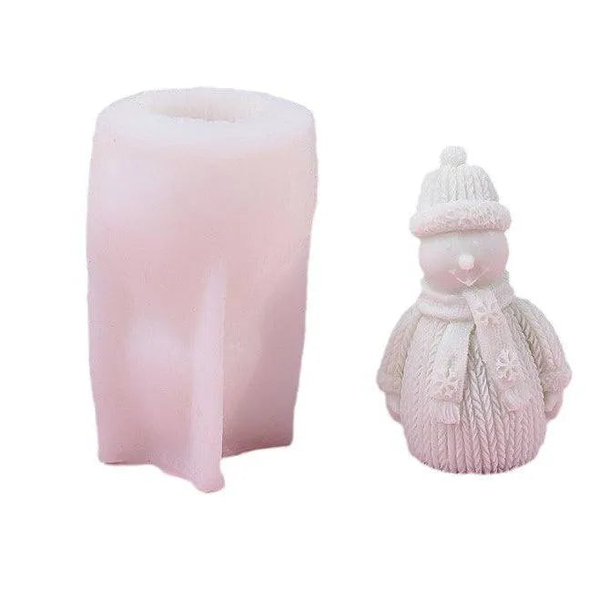 Christmas Snowman Candle Silicone Mold DIY