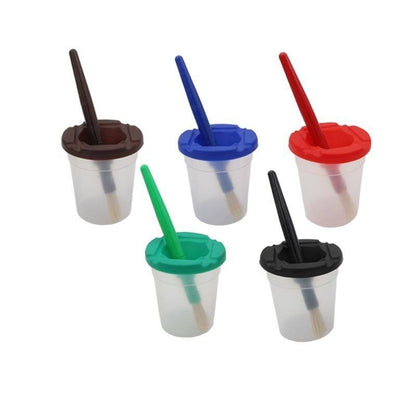 Cross-border 10-color Plastic Anti-pour Painting Brush Cleaning Cup