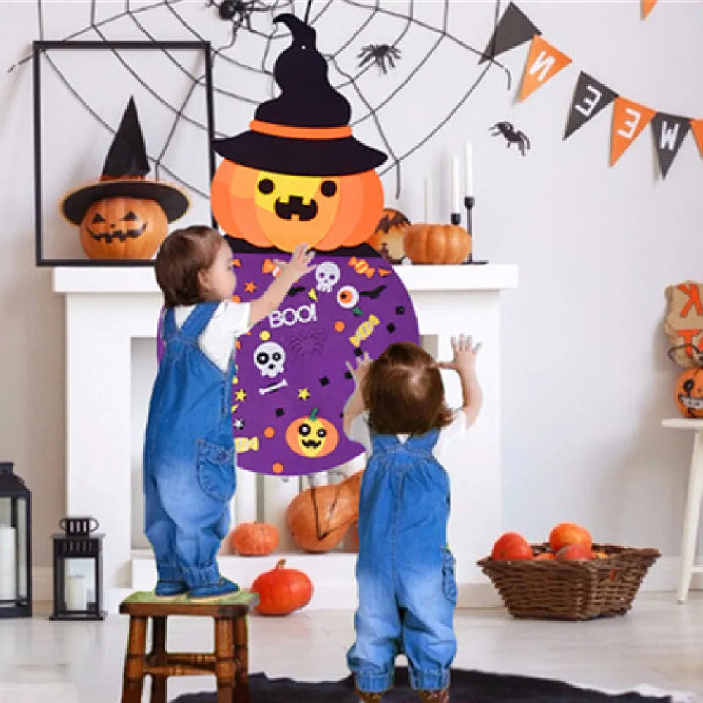 3D Felt Halloween Pumpkin Kids DIY Craft Kit – Fun & Creative Halloween Activity