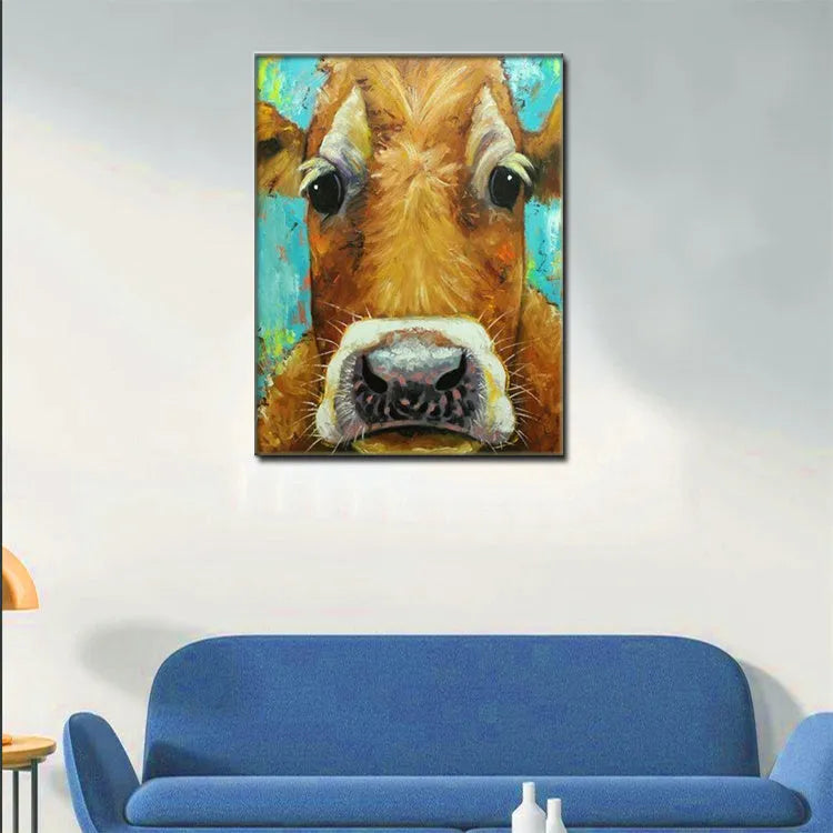 Art Cow Animal Wall Print Poster Picture