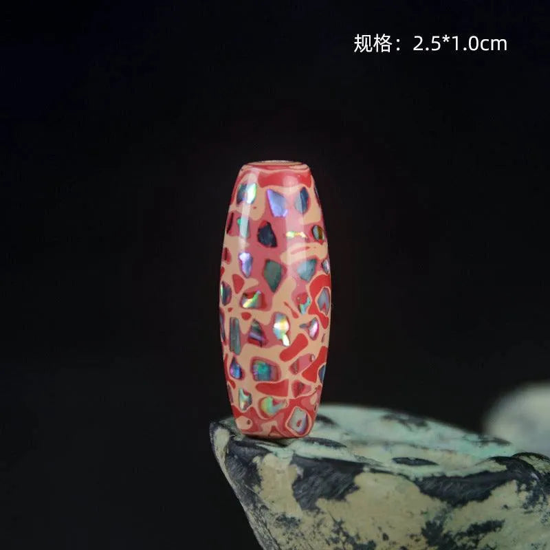 Cuentas grandes de pintura del Tíbet, cuentas con formas especiales, cuentas de Buda con tornillo, laca Fuzhou hecha a mano, no patrimonial