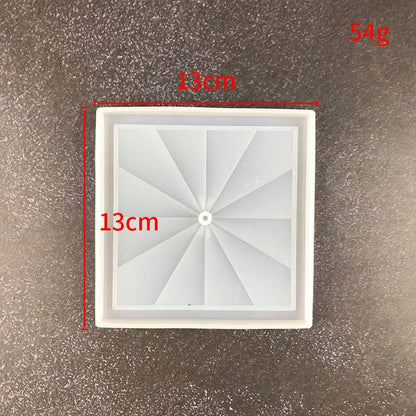 DIY Clock Silicone Mold Square Windmill Clock Table Ornaments Wall Hanging Decoration