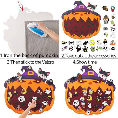 Halloween Felt DIY Pumpkin Decoration For Kids