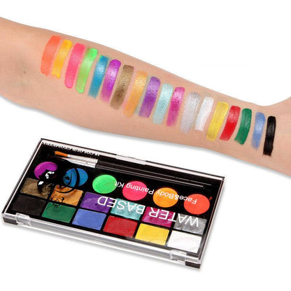 Pintura corporal de Halloween à base de água UV de 18 cores – perfeita para looks criativos