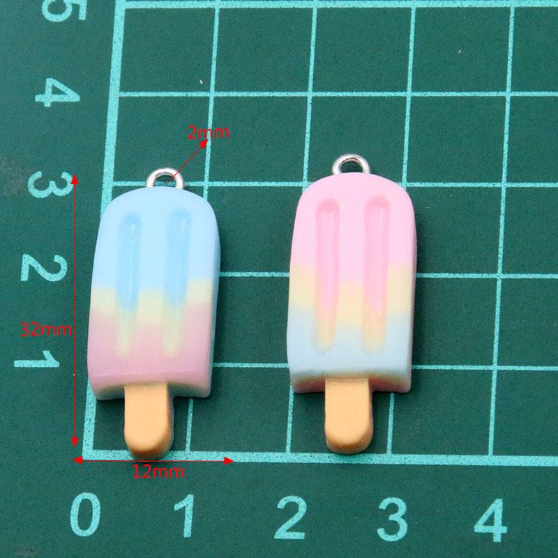 DIY Resin Accessories Gradient Popsicle Sticks Pendant