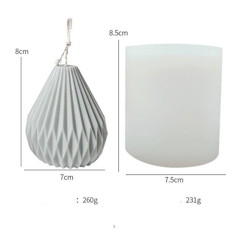 Gypsum Sector Mineral Stone Candle Silicone Mould