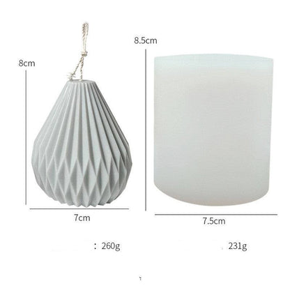 Gypsum Sector Mineral Stone Candle Silicone Mould