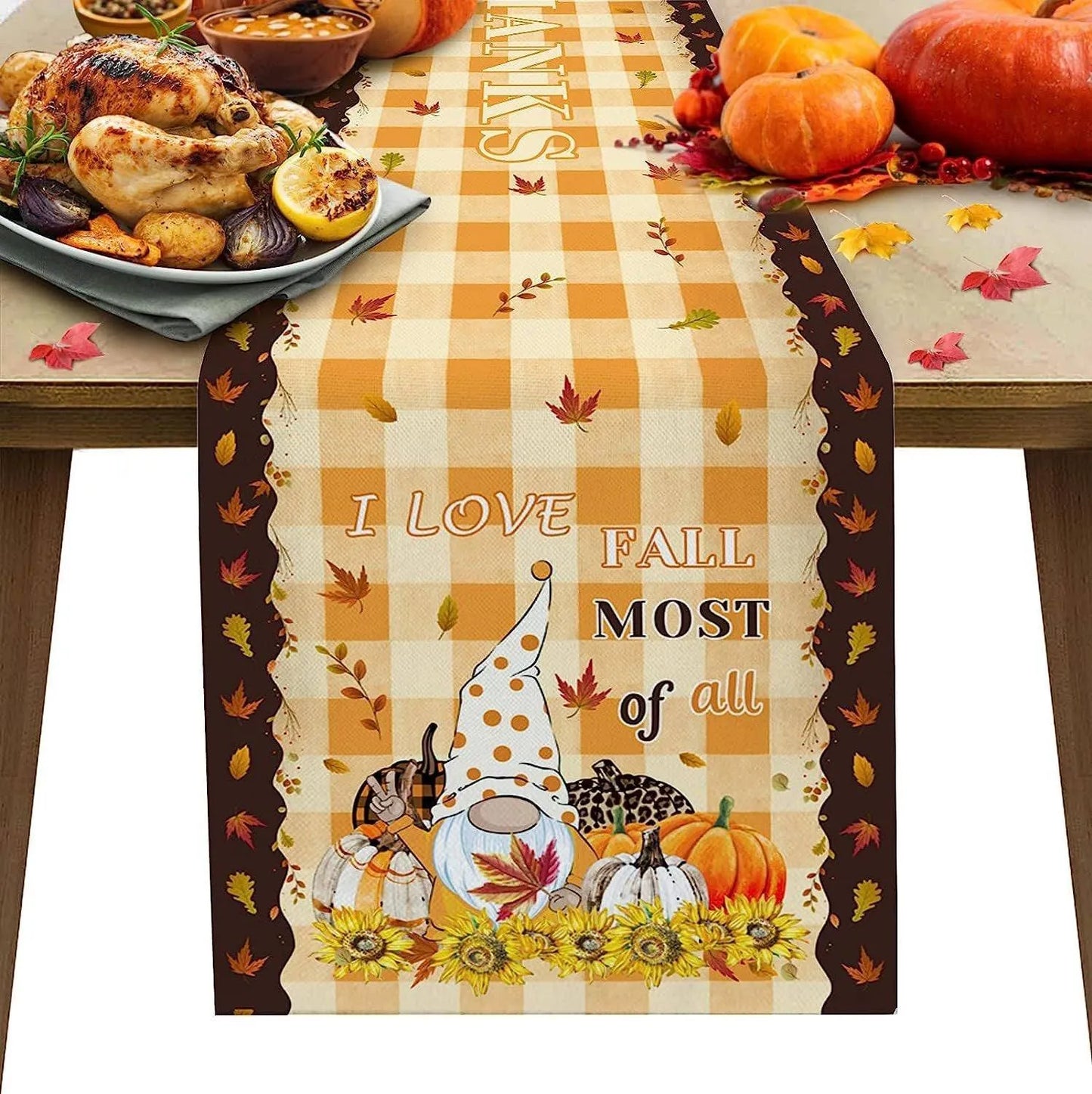 Autumn Thanksgiving Atmosphere Decorative Table Cloth