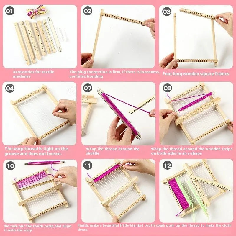 DIY Homemade Loom Technology Making Small Toys Creative Ancient Spinning