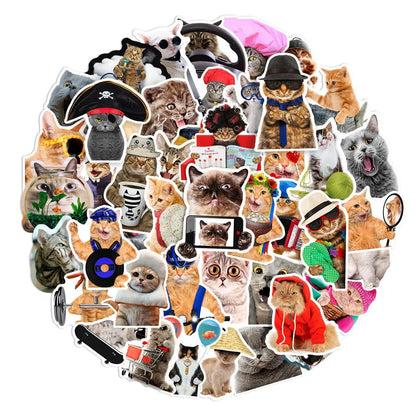 66 Funny Cat Graffiti Stickers In Multiple Sizes