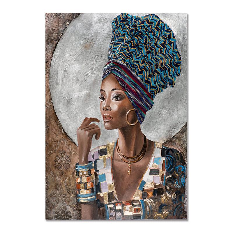 Kit de pintura de mulher africana DIY por número