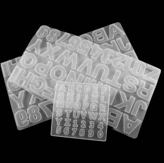 Alphanumeric Molds Alphabet and Numbers Silicone Mould DIY Keychain Making Resin Molding Tool Keychain Pendant Molds Resin Casting Mold