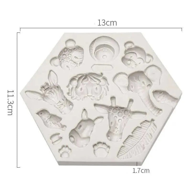 Animal Fondant Mold Silicone Molds Cake Decorating Tool Baking Supplies DIY Chocolate Making Candy Making Kids Birthday Cake