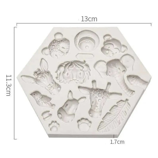 Animal Fondant Mold Silicone Molds Cake Decorating Tool Baking Supplies DIY Chocolate Making Candy Making Kids Birthday Cake