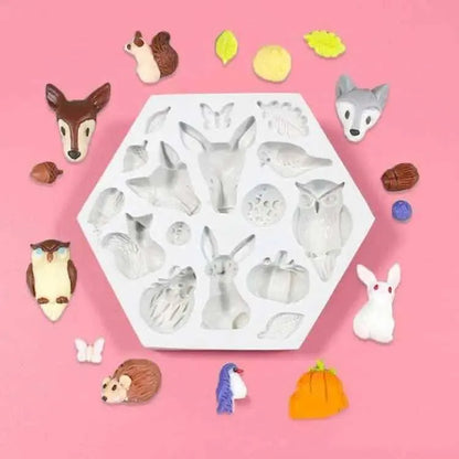 Animal Fondant Mold Silicone Molds Cake Decorating Tool Baking Supplies DIY Chocolate Making Candy Making Kids Birthday Cake