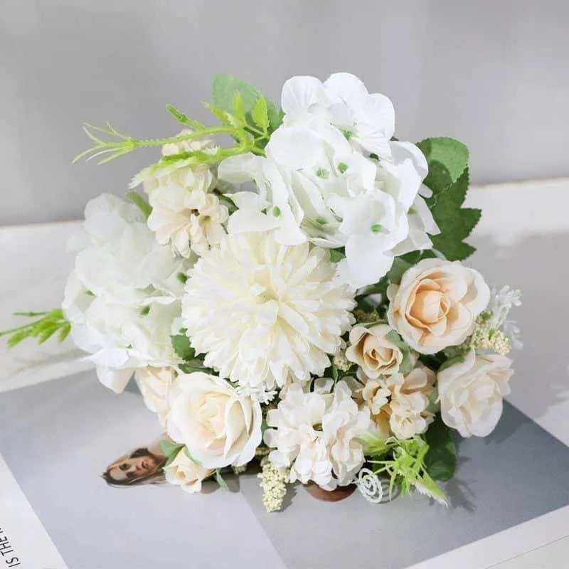 Artificial Flowers Faux Bouquet Fake Florals Wedding Accessories Table Centerpiece