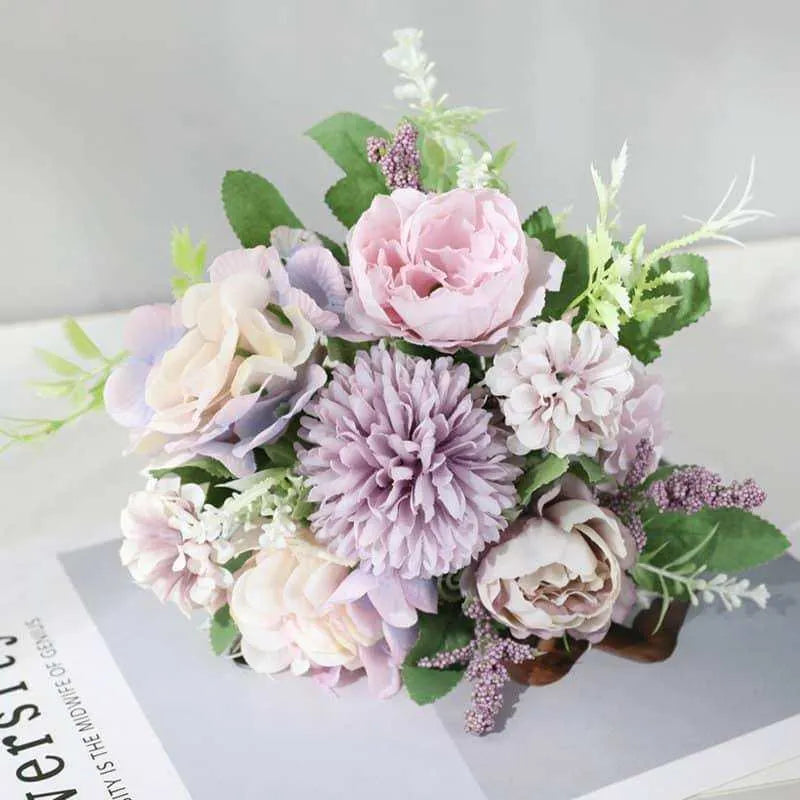 Artificial Flowers Faux Bouquet Fake Florals Wedding Accessories Table Centerpiece