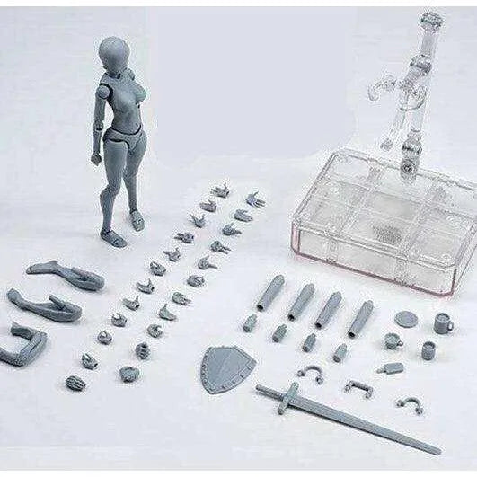 Action figures for artists human mannequin kits