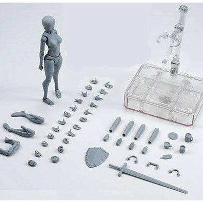 Action figures for artists human mannequin kits