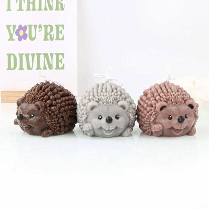 Baby Hedgehog Mold Animal Candle Mold Epoxy Plaster Fondant Mold