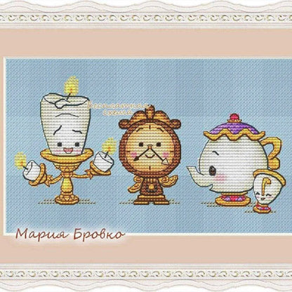 Beauty And Beast Embroidery Kit Kids Bedroom DIY Nursery Decor