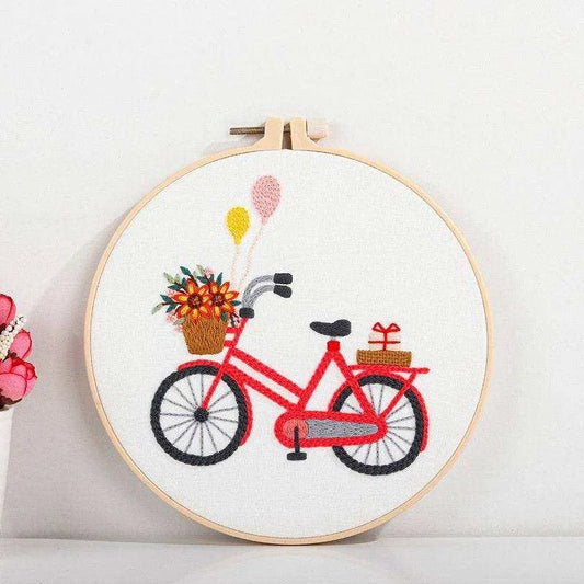 Bicycle Embroidery Design Bike Embroidery Pattern Bicyle Art