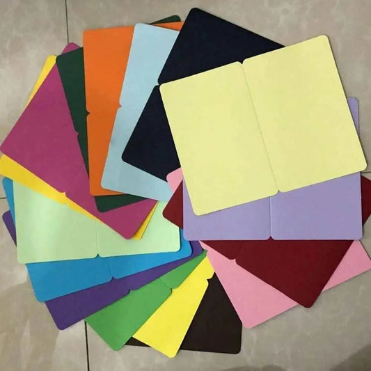 Blank Foldable Colored Greeting Cards Personalized Cards DIY Cardmaking Supplies 10pcs