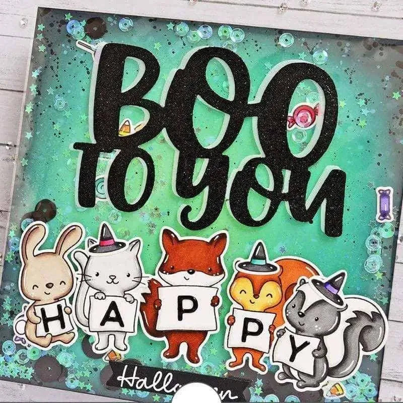 Boo To You Halloween Cutting Die For Scrapbook and Cardmaking